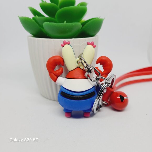 Handcrafted Crab Character Keychain, Stud Earrings and Hair Clips Ladies/Girls - Picture 5 of 8